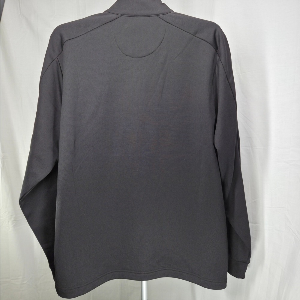 Callaway Mens Large Charcoal Grey Quarter Zip Fleece Lined Pullover Jacket - Picture 8 of 10